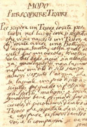 Una pagina del manoscritto originale